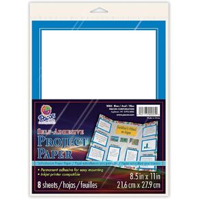 Pacon Printable Adhesive Paper (PAC2005), Blue