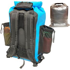 Waterproof Backpack Roll Top Deck Board Dry Bag Dry Wet Separation Waterproof Container Keep Gears Dry For Kayaking Boating Rafting Sailing Fishing Traveling Camping Hiking