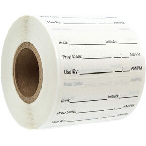 Blank Dissolvable Food Labels / 500 Write On Dissolvable Restaurant Quality Stickers / 1" x 2" Kitchen Wash Off Organization Labels/Made in The USA