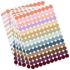 2800 Pieces Morandi Colored Dot Stickers 3/4 Inch Round Color Coding Labels Circle Dots Sticker 14 Colors Removable Sticker for Office Student Classroom DIY Marking