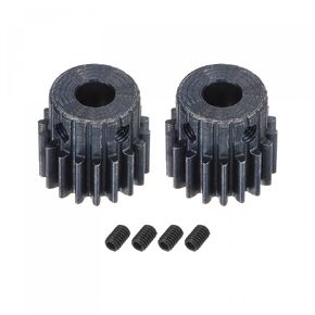 uxcell 1Mod 18T Pinion Gear 5mm Bore Hardened Steel Motor Rack Spur Gear with Step for RC Car Truck Buggy Gear Drive, 2 Set