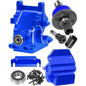 RC Gearbox Case Upgrades Part for 1/8 Arrma Kraton,Senton,Outcast,Talion,Typhon,1/7 Arrma Mojave,Limitless,Alloy Aluminum Diff Housing Gearbox Case w/ 43T Main Gear,Black