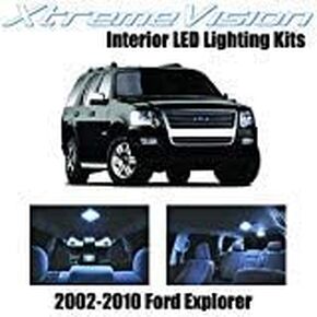 XtremeVision Interior LED for Ford Explorer 2002-2010 (11 Pieces) Cool White Interior LED Kit + Installation Tool