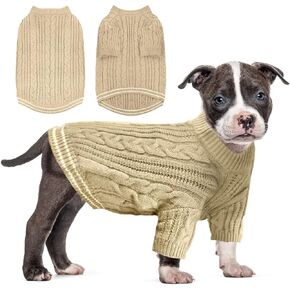 Dog Warm Sweater,high-Elastic,Soft Feel for Small and Medium Dog,Short Sleeves,thickcable Knitwear (Pink, X-Small)