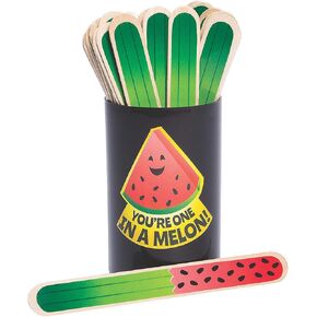 Fun Express Watermelon Flip Name Sticks - 36 Pieces - Classroom Teacher Supplies