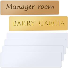 6 Pieces Sublimation Name Plates Blank Aluminum Name Card Personalized Custom Name Plate 2 x 10 Inches Blank Metal Name Tag Label for Nameplate, Doorplate, Desk Tag, Label Tag, Metal Sign