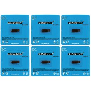 Printerfield 6 Pack Compatible Calculator Printer Ribbon Ink Roller IR40 IR-40 for XE-A101, XE-A102, XE-A106, XE-A110 and XE-A120 Cash Register Ink Roller - Black