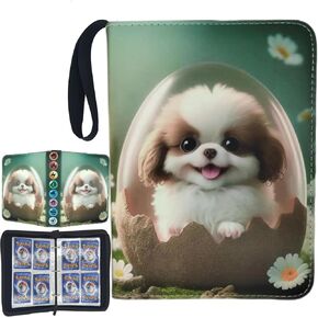 Trading Card Binder，Football Basketball Baseball Sports Card Binder，Compatible for Pikachu 4 Pocket pokemans Card Binder,TCG MTG Binder,The Fine Gift for Boys and Girls(400 cards)