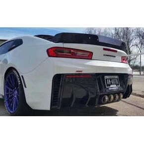 2PCS Wickerbill Spoiler for 2016-2021 Chevy Camaro Rear Trunk Wing Highkick Spoiler Wing Matte Black