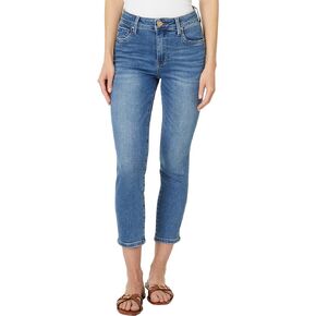 KUT from the Kloth Catherine High-Rise Crop Straight Regular Hem Jeans in New