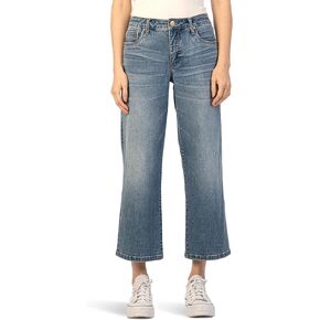 KUT from the Kloth Charlotte High-Rise-Fab Ab-Culottes في إكسبيديتيد - جينز للنساء - قماش من مزيج القطن