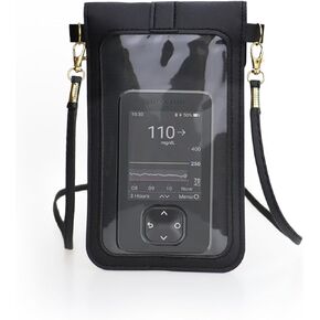 welsoon 2 pack Carry-on Bag With Transparent Window for Dexcom G7 Receiver Holder Pouch Blood Glucose Meter Case