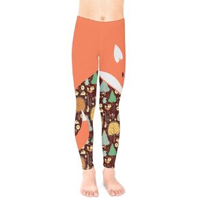 PattyCandy Girls 2-13 Years Old Hearts & Cartoon Flamingo & Thanksgiving Patterns Toddler Kids Leggings