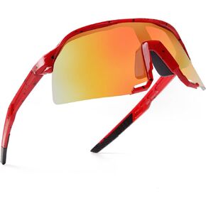 Cycling Sunglasses for Men Women, Polarized Sports Glasses Baseball Fishing Running Golf Goggles UV 400