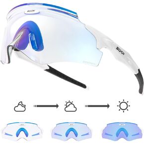 Photochromic Cycling Glasses Men Women Wrap Around Sports Sunglasses HD MTB Bicycle Riding Mountain Bike Sunglasses in Saudi Arabia