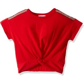 Girls' Red Twist Front Tee