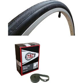 27x1-1/4 Bike Tire, Tube and Rim Strip