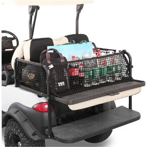 10L0L Golf Cart Cargo Net for 4 Passenger Golf Carts, Golf Car Storage Net Grocery Shopping Net for EZGO TXT/RXV, Club Car DS/Precedent, Yamaha Golf Cart