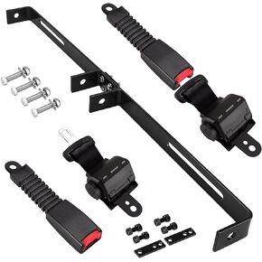 Golf Cart Seat Belt Bracket Kit Retractable 47.64" Seat Belts Bracket Kit for EZGO Club Car Yamaha Note:Not Fit Club Car Precedent/Onward/Tempo/Yamaha G29/Drive/Drive2 and EZGO RXV Models