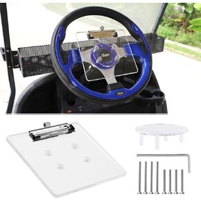 Roykaw Golf Cart Scorecard Holder with Pencil Holder Compatible with EZGO Club Car Yamaha - 0.23"Thickness Acrylic/More Sturdy