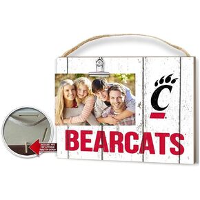 KH Sports Fan Cincinnati Bearcats Weathered Clip Photo Frame, Holds 4x6 Photo, Bearcats Gifts and Home Decor; Display Your Team Spirit with This Cincinnati Picture Frame