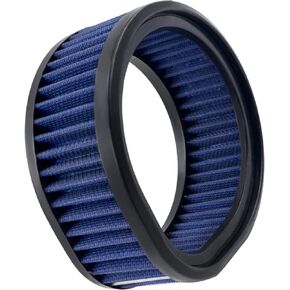 AHL Motorcycle High Flow Air Filter Reusable Air Cleaner Compatible with Harley Model S&S Super E and G Series Carb/Carburetor with Teardrop Washable & Reusable 12-579