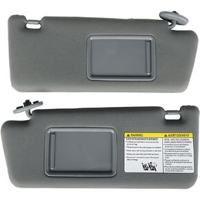 A Pair Gray Driver and Passenger Side Sun Visor Replacement for 2005-2015 Tacoma 74320-35C10-B0 74310-35C10-B0 74320-04181-B1 74310-04181-B1