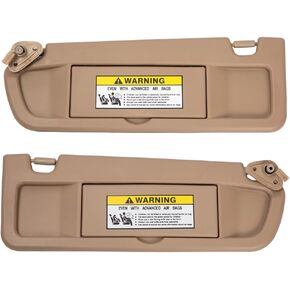 HIMIKI A Pair Light Gray Left and Right Sun Visor Sunvisor Compatible with 2006 2007 2008 2009 2010 2011 Honda Civic Replaces# 83280-SNA-A01ZC 83230-SNA-A01ZC