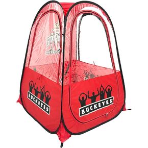 WeatherPod – The Original Ohio State Buckeyes 1-Person Pod – Patented Construction w/Tapered Sides, Highly Water, Wind & Weather Resistant Pop-up Tent – Lightweight, Easy Open & Close – OSU Black