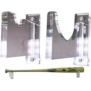 Deluxe Acrylic Horizontal Bat Wall Mount Holder Bracket