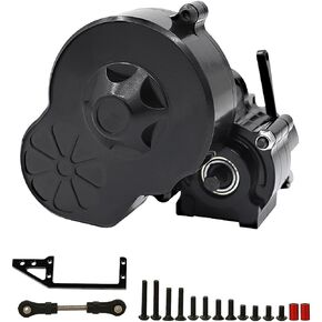 Metal Complete Transmission Cutoff Gearbox with Dig Gear for 1:10 Axial SCX10 AX10 Wraith RC Crawler Car (Silver)