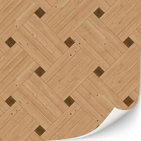 3 Sheets Self-Adhesive Flooring for Dollhouse 1:12 Scale (Basket Weave Parquet)
