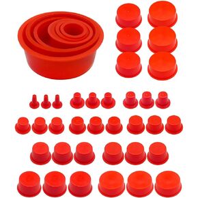 48 Pcs Automotive Cap Plugs Kit 0.11" to 2.39" Fit for AutoLine Pro, Autool, MR CARTOOL, OTC, Plastic Tapered Wide Thick Flange Hose Caps