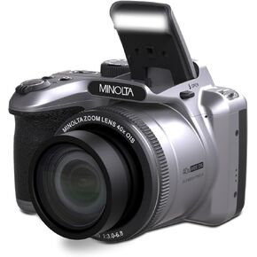 Minolta 20 Mega Pixels 40x Optical Zoom Digital Camera with 1080p FHD Video, Black