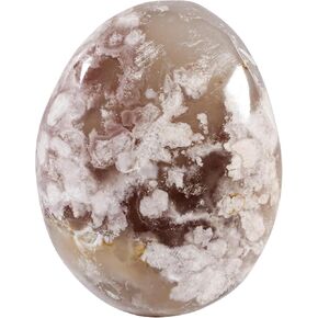 mookaitedecor Polished Cherry Blossom Agate Worry Stone Pocket Palm Stones Crystal Healing Gemstone Home Decor, Irregular Shape,1.5-2.75 Inch