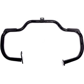 Engine Guard Softail Fatboy Gloss Black Mustache Highway Bars Crash Bar for Harley Davidson Heritage Classic Deluxe Fat Boy Years 1986-1999 Foot Rests Nostalgia 49004-90 FLSTF FLSTC FL FLSTN Springer