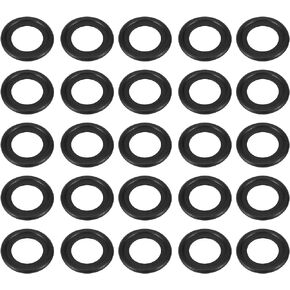 X AUTOHAUX 25pcs M14 Oil Drain Plug Gasket Replacement Black for Ford F5TZ-6734-BA O Ring Seal
