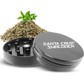 Santa Cruz Shredder Metal Herb Grinder Knurled Top for Stronger Grip 2-Piece Small (Mini) 1.7" (Grey)