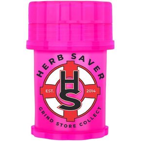 Mini HerbSaver Grinder- Medical Grade Plastic Grinder with Razor Sharp Teeth, Pocket-Sized, Durable & Portable - Ideal for Grinding Herbs and Spices (Black Glitter)