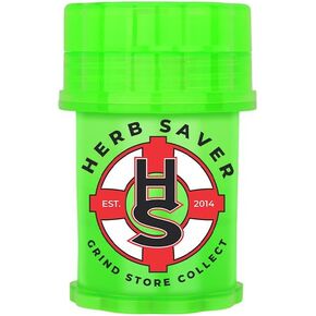 Mini HerbSaver Grinder- Medical Grade Plastic Grinder with Razor Sharp Teeth, Pocket-Sized, Durable & Portable - Ideal for Grinding Herbs and Spices (Black Glitter)