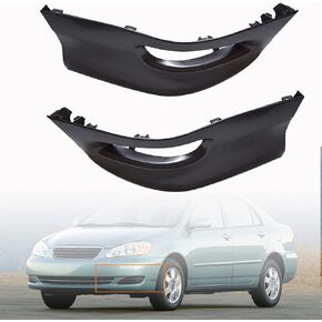 SEBLAFF Front Left Right Bumper Lips Set Wrap Angle Matte Black S Factory Style Replacement for 2005 2006 2007 2008 Corolla