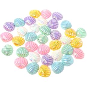 Honbay 36PCS Slime Charms Flatback Resin Charms Cute Shell Embellishments for Hair Clips, Photo Frames, Phone Cases, Jewelry Boxes, Stationery Boxes, Scrapbooking, DIY Crafts, etc