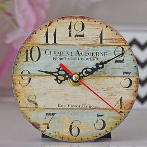 Wall Clock, 5 Inch Vintage Retro Silent Wall Clocks Quality Battery Operated Non-Ticking, Round Decorative Kitchen Home Office Bedroom Living Room(5" World Map)