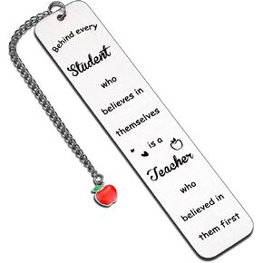 Quimoy Teacher Appreciation Gifts, Teacher Bookmark for Women, Teacher Gifts for Teachers Day Birthday Graduation Retirement, Christmas Gifts