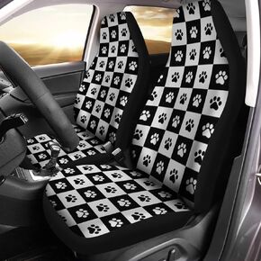 Gearider Dog Mom Paw Boho Floral Print Car Seat Covers, Waterproof Soft Universal Fashionable Car Seat Cushion Cover, Fit for Almost Vehicle