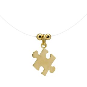 Autism Awareness Gold Puzzle Charm Nylon Choker by Re-Do Bricks® Empathy Gift for Teachers, Therapist, Blue Moms and Beloved Ones. Support & Autism Asperger Connection Brand. Comfy and great quality.