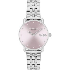 Coach Elliot Women's Watch - 2H Quartz Watch with Link Bracelet - Water Resistant 3 ATM/30 Meters - Premium Fashion - Classic Minimalist Design for Everyday Wear - 28mm (Small)