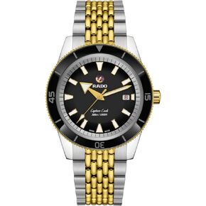 Rado Captain Cook Automatic Diving Watch with Stainless Steel Strap, 3 (Model: R32138153) Yellow Gold, Silver
