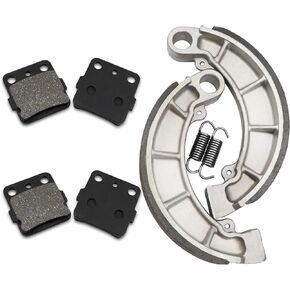 Front Brake Pads and Rear Brake Shoes for Honda Rancher 420 TRX420 FM FE TM TE 2007-2021 Fourtrax Rancher 420 2x4 4x4