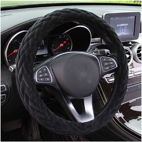 Soft Velvet Steering Wheel Cover Cute Hands Warm Fuzzy, Universal 15 Inch for Women Girls, Fit Vehicles, Sedans, SUVs, Vans, Trucks - Pink in Kuwait